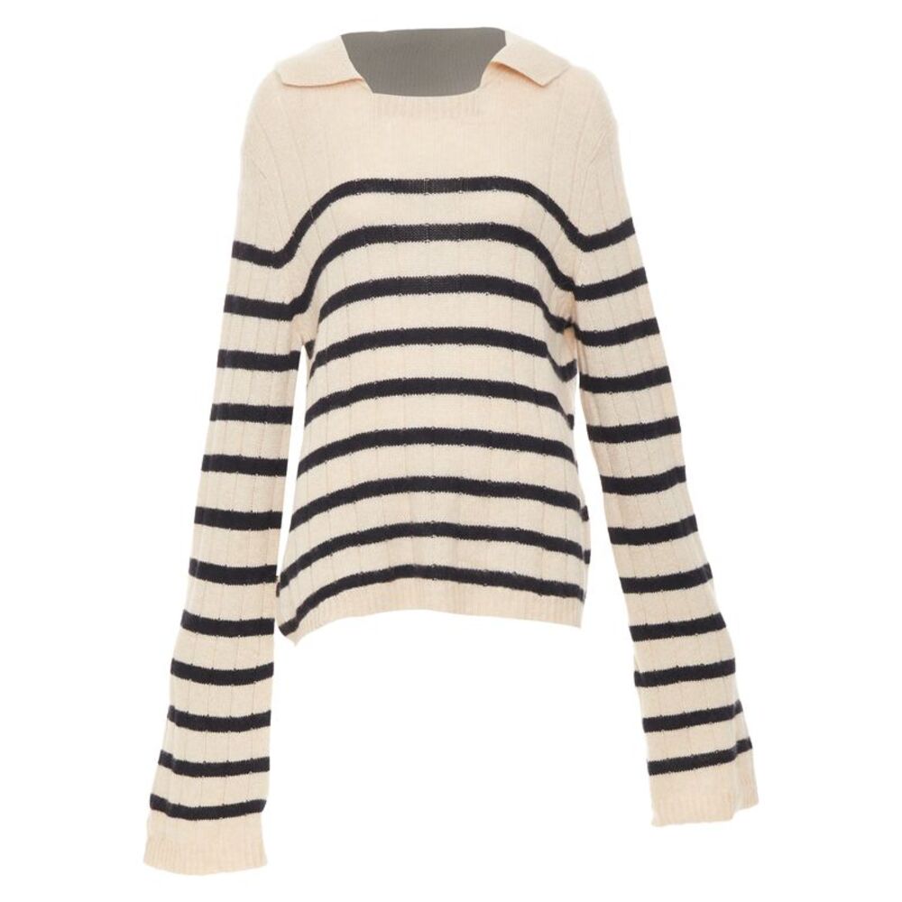 Khaite 2022 Mateo Black Stripe Cashmere Sweater
